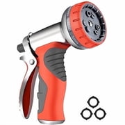 Garden Hose Nozzle Sprayer, Heavy Duty Metal High Pressure Water Gun, 9 Adjustable Watering Patterns Suitable for Watering Plants Washing Cars and Showering Pets