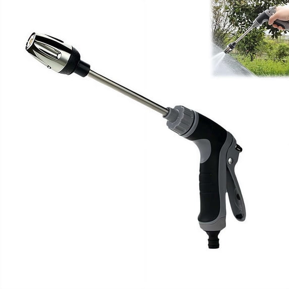 Garden Hose Nozzle with 3 Spray Patterns, High Pressure Water Sprayer for Car Wash, Lawn, Patio Cleaning, Anti-Slip Handle for Pet Bathing