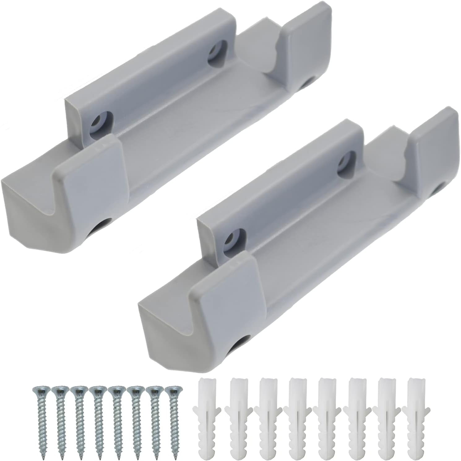 Garden Hose Pipe Hanging Holder Gray PVC Wall Mounted Hose Reel (2