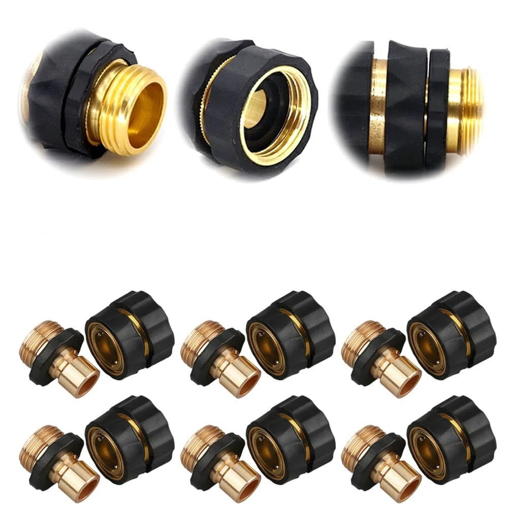 Garden Hose Quick Connect, 2026 New 3/4 Inch Hose Connector, Universal Garden Hose Adapter for Outdoor Irrigation, Hose Coupling for Homeowners
