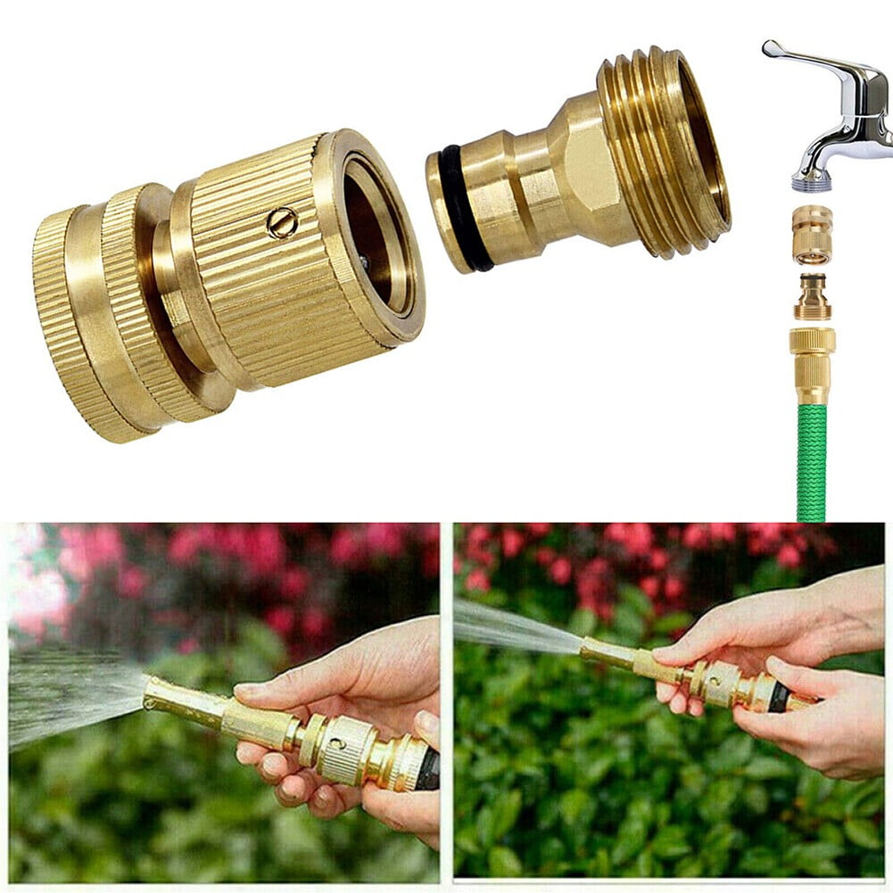 Garden Hose Quick Connect, 3/4 inch Brass Female Thread Tap Connector