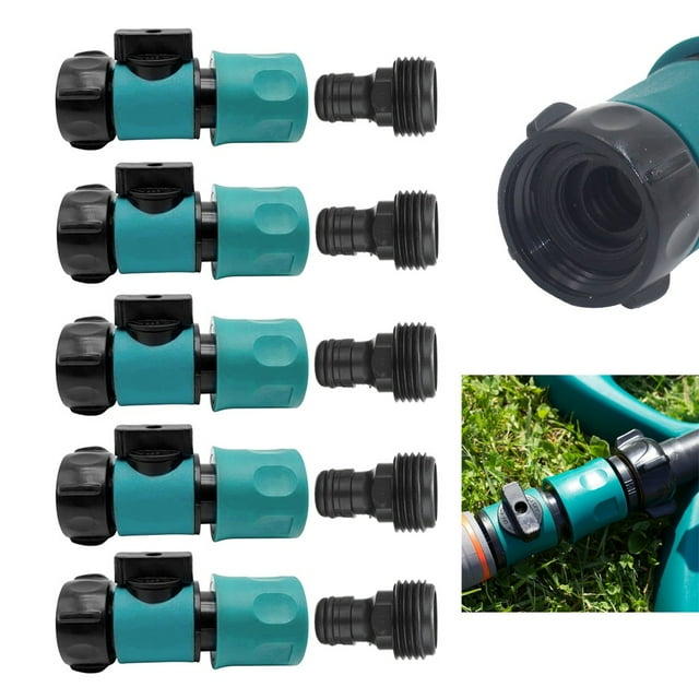 Garden Hose Quick Connect Adapters With Shutoff Valve Male And Female