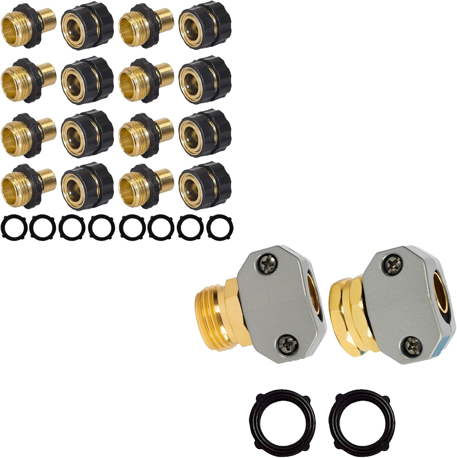Garden Hose Quick Connect Aluminum Repair Kit Mender Clamp Fitting