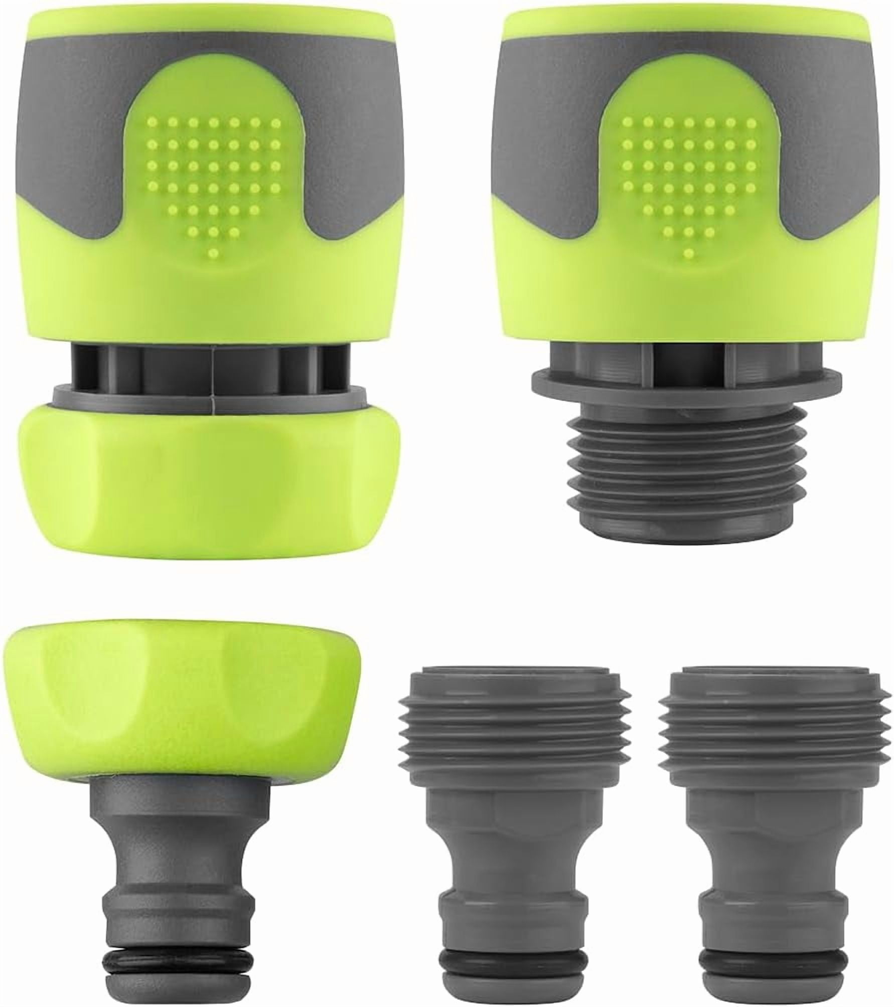 Garden Hose Quick-Connect Fittings, 5-Piece Coupler & Plug Kit