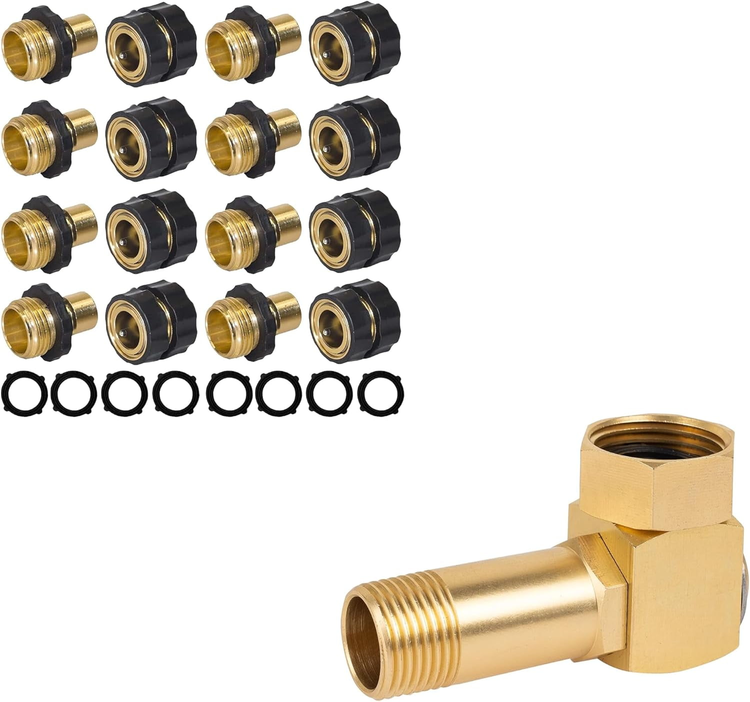 Garden Hose Quick Connect Hose Reel Brass Fittings Adapter Replacement Part