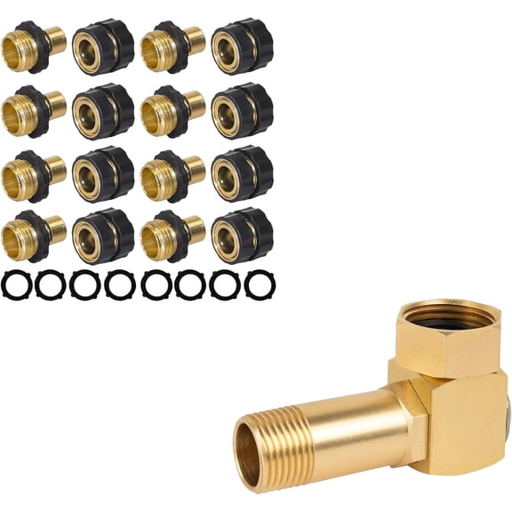 Garden Hose Quick Connect Hose Reel Brass Fittings Adapter Replacement Part