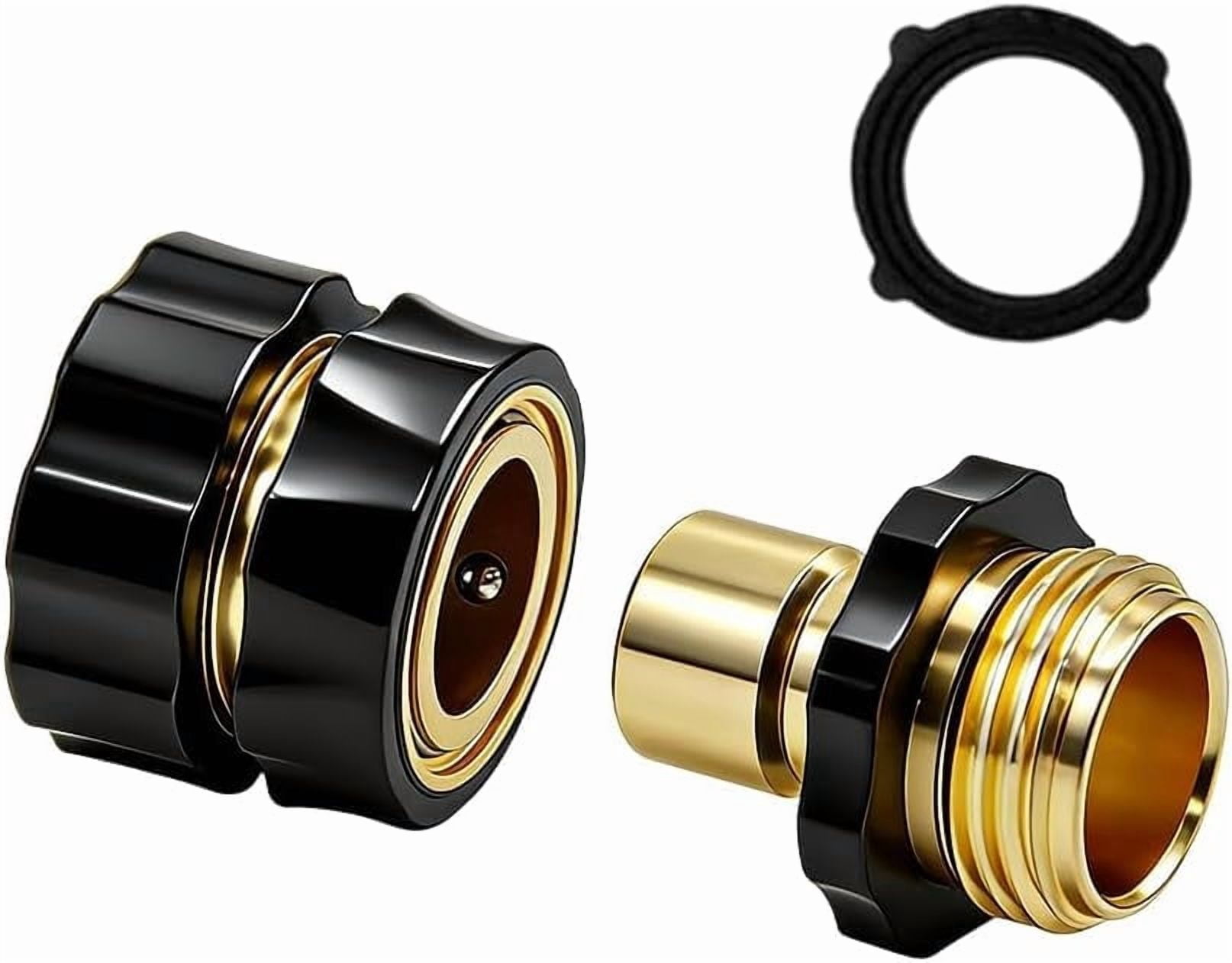 Garden Hose Quick Connector, 2026 New 3/4 Inch Male and Female Garden Hose Fitting Quick Connector, Connect Garden Hose Fittings, Easy Connect Water for Sprinkler & Pressure Washer (1 pc)