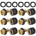 thumbnail image 1 of Garden Hose Quick Connector, 3/4 Inch Male and Female Garden Hose Fitting Quick Connector, 6 Set, 1 of 8