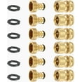 thumbnail image 1 of Garden Hose Quick Connector Solid Brass,3/4 inch GHT Thread Water Hose Repair Kit (6 Sets), 1 of 7
