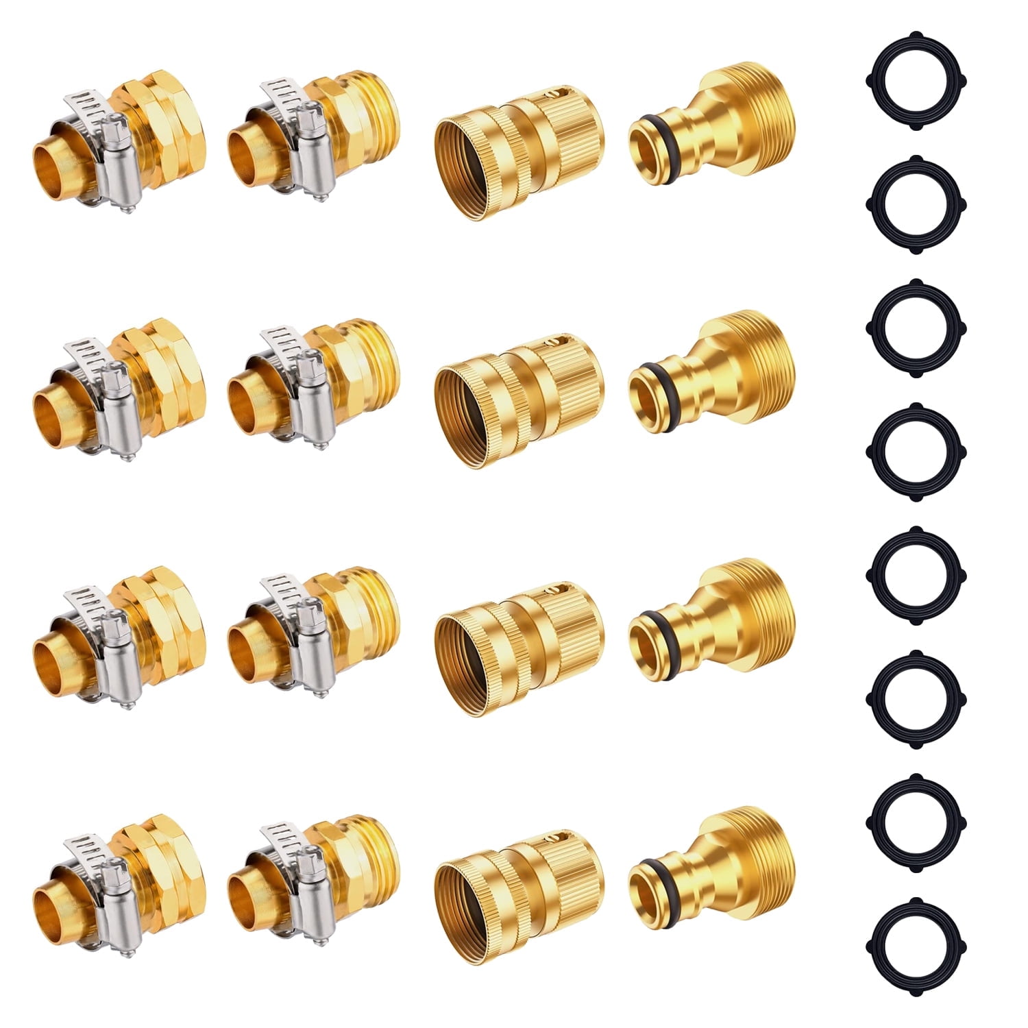 Brass Fittings Garden Hose Quick and Repair Connector Kit