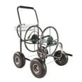 thumbnail image 1 of Garden Hose Reel Cart - 4 Wheels Portable Garden Hose Reel Cart with Storage Basket Rust Resistant Heavy Duty Water Hose Holder, 1 of 10