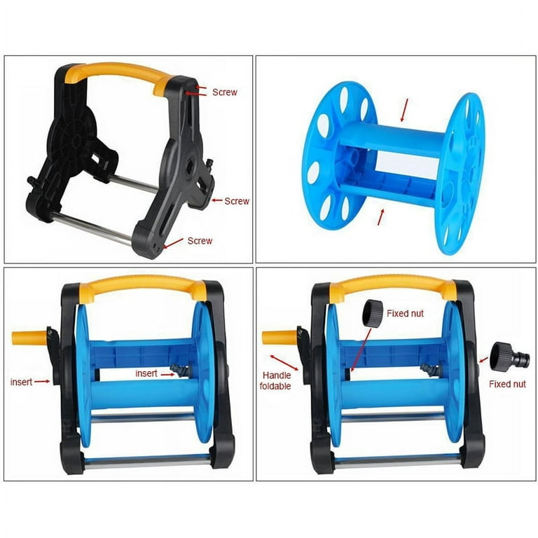 Garden Hose Reel Stand Water Pipe Storage Rack Cart Holder Bracket for 35m  1/2 Inch Hose Water Pipe Garden Hose 35m 1/2 Inch Hose Water Pipe Storage