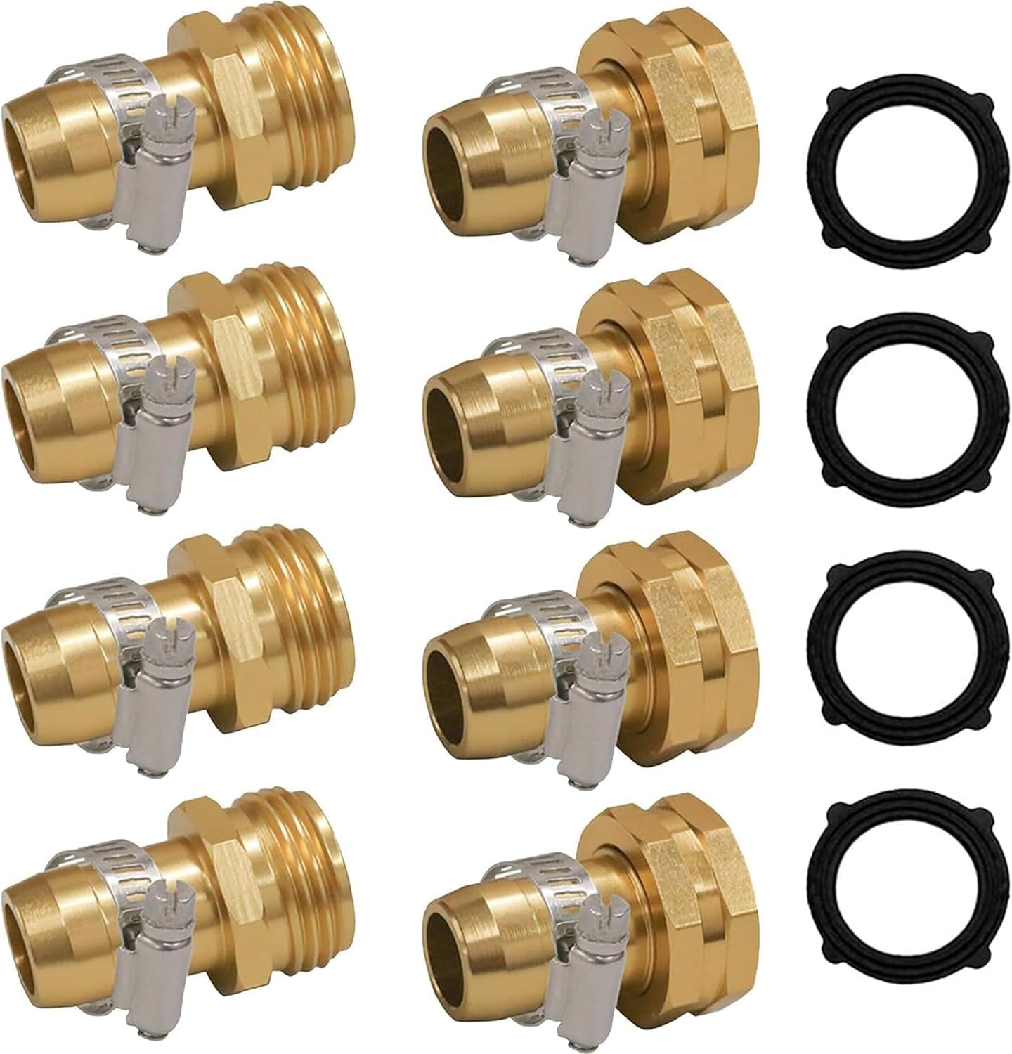 Garden Hose Repair Connector With Clamps Fit For 3 4 Or 5 8 Garden garden-hose-repair-connector-with-clamps-fit-for-3-4-or-5-8-garden