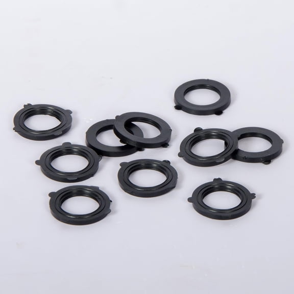 Garden Hose Rubber Washers with Self Locking Tabs, Inside Fittings for Garden Hose and Water Faucet Connections, Black