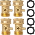 thumbnail image 1 of Garden Hose Shut Off Valve Solid Brass Heavy Duty 3/4 Inch Flow Control 4 Pack, 1 of 7
