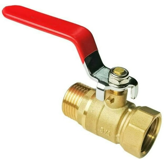Garden Hose Shut Off Valve Ball Valve 3/4" GHT Water Hose Shut Turn Off Valve Heavy Duty Hose On Off Valve Brass Shut Off Valve Hose Ball Valve 1Pc Long Handle