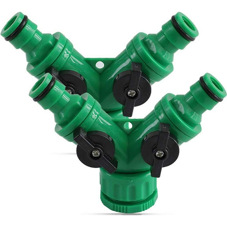 2-Way Garden Hose Tap Adapter Y-Split Connector 2-Way Garden Hose Tap Adapter Y-Split Connector