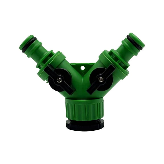 Garden Hose Splitter , 4-Way and 6-Way Internal Thread Quick Connectors , Durable ABS Plastic and Rubber Seal Green , Outdoor Irrigation System and Faucet Adapter Accessory