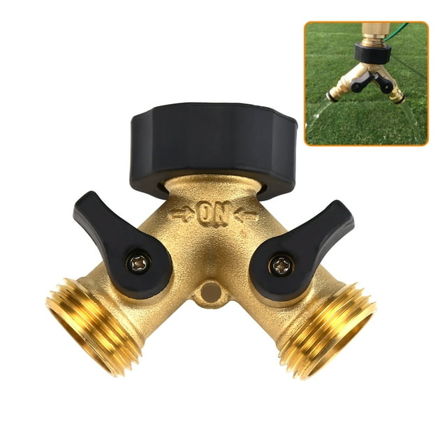 Garden Hose Splitter Adapter 2 Way Tap Hose Connector Water Faucet