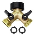 Garden Hose Splitter Heavy Duty 2 Way Solid Brass Y Female Connector Irrigation System