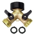 Garden Hose Splitter, Y Connector Brass Garden Hose Adapter, Brass