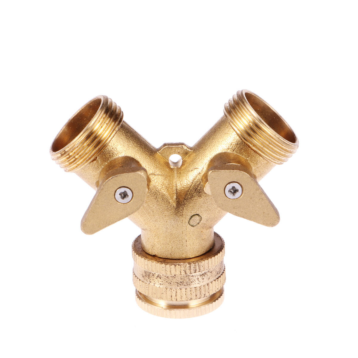 Garden Hose Splitter Y Type Connector Brass Hose Pipe Tool 2 Way Tap