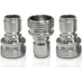 thumbnail image 1 of Garden Hose ¾” Stainless Steel Quick Connect Fittings Plug  Coupler Set, 1 of 9