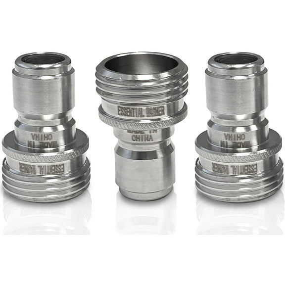 Garden Hose  Stainless Steel Quick Connect Fittings Plug  Coupler Set