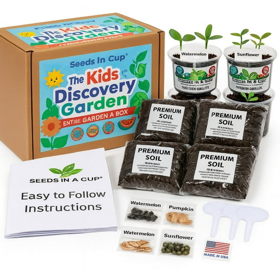 Garden In A Box | 10-Vegetable, Herb, and Fruit Seed Starter Kits| Seeds In A Cup®