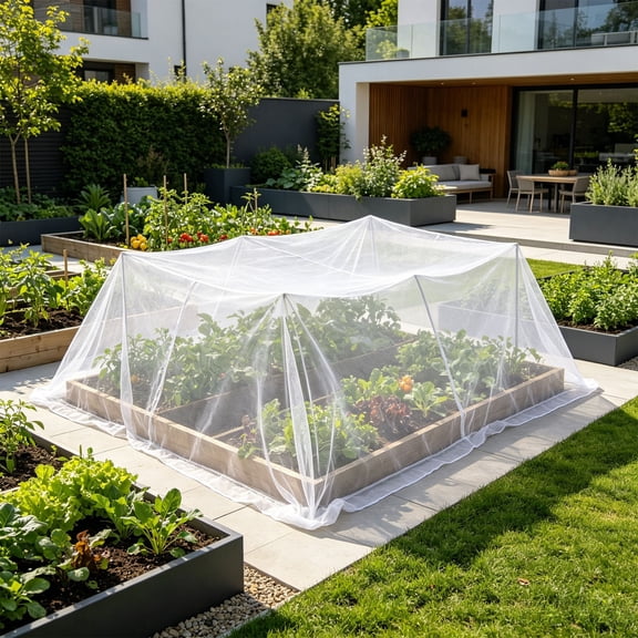 Garden Insect Netting 6.56x9.84 ft Fine Mesh Bug Barrier Plant Protection Net Bird Netting Fruit Vegetable Cover Reusable Outdoor Garden Patio Greenhouse Netting Plant Cover