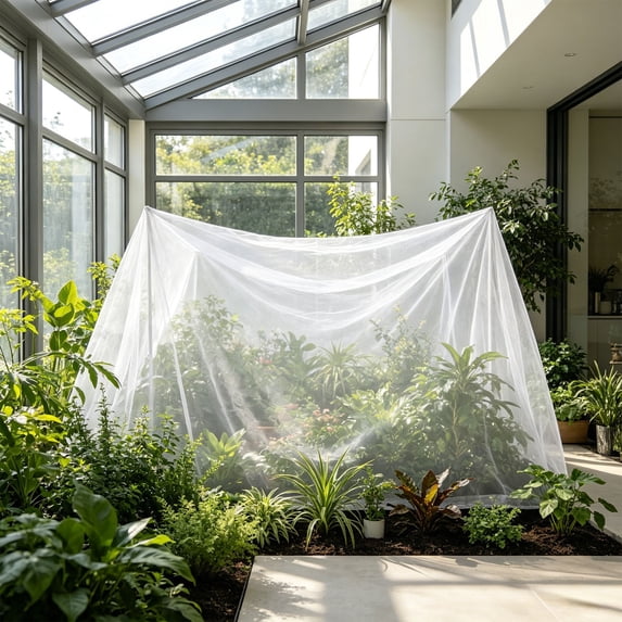 Garden Insect Netting, Fine Mesh Plant Cover Barrier, Reusable Bug Protection Net for Vegetables Fruit Trees Patio Garden Plants,6.6*9.8ft