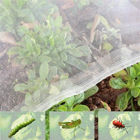 Garden Insect Netting Pest Barrier,Bexikou 2.5x3M/8*10Ft Bug Netting for Garden,Fine Mesh Garden Plant Protect Net,White Insect Protection Net for Crops Plants Vegetables Flowers Fruits