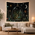 thumbnail image 1 of Garden Inside a Glass Terrarium Under Stars, Dreamy Fantasy for Plant Lovers, Botanical Cosmos Decor, Housewarming Gift Tapestry Wall Hanging for Bedroom, Living Room and Dorm, 1 of 7