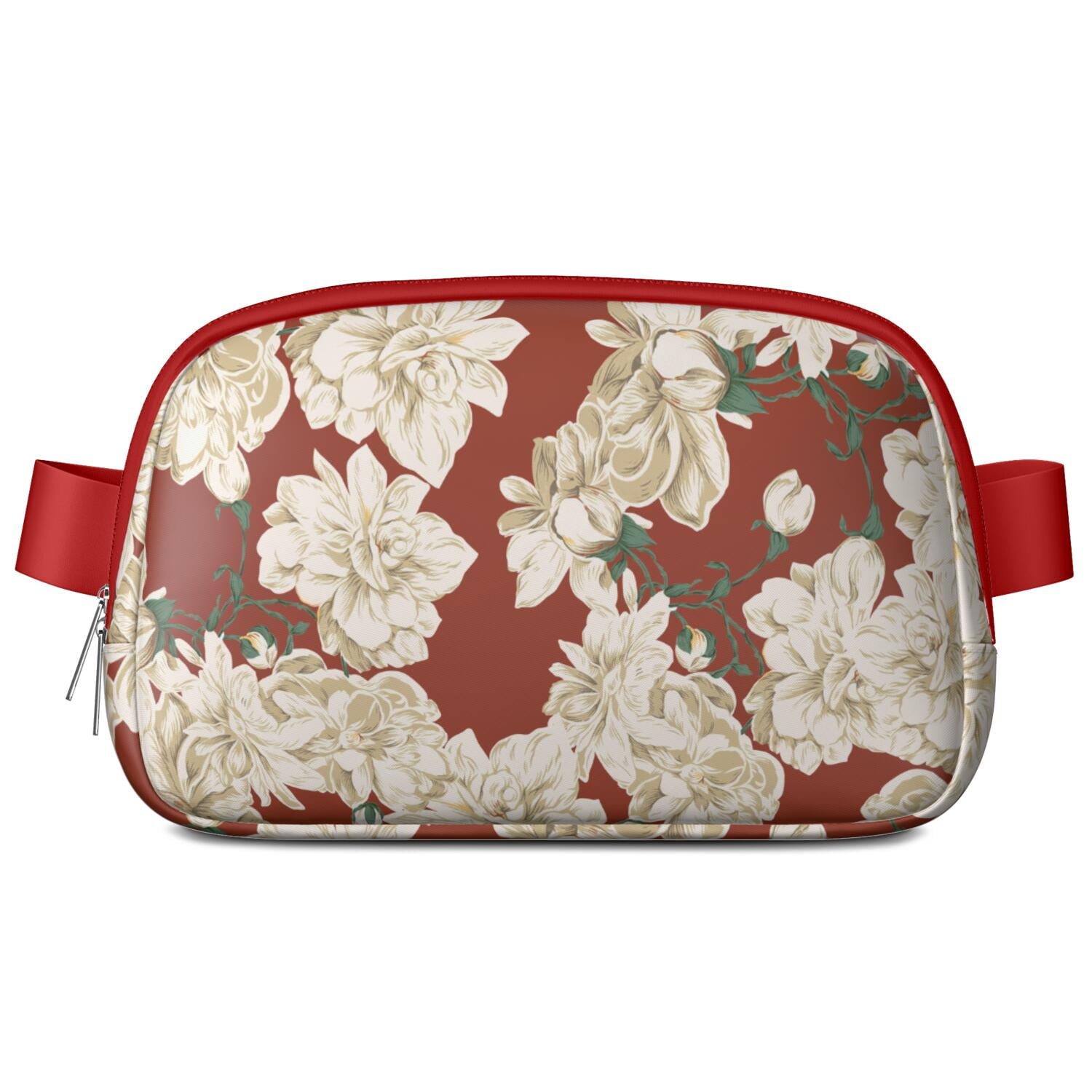Garden-Inspired Fanny Pack – Floral Waist Bag with Tropical Wildflower Print & Hummingbird Aesthetic