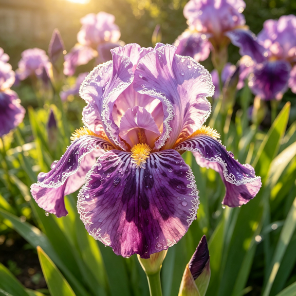 Garden Iris for Yard Borders, Landscaping & Containers-Easy Grow-Low Effort-Ideal for Plant Pots & Planters