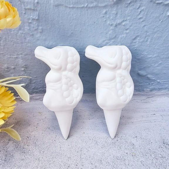 Garden Irrigation Crocodiles 4.5" IN STOCK Ceramic Bisque Ready To Paint Pottery