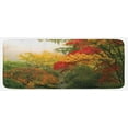 thumbnail image 1 of Garden Kitchen Mat, Maple Trees in the Fall at Portland Japanese Garden Foggy Morning Scenery, Plush Decorative Kitchen Mat with Non Slip Backing, 47" X 19", Red Yellow Green, by Ambesonne, 1 of 1