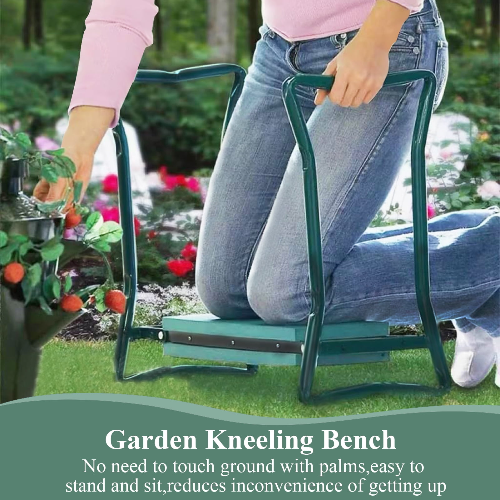Garden Kneeler And Seat Kneeling Bench For Gardening Foldable Stool Soft Cushion Protects Knees And Back For Gardeners charming