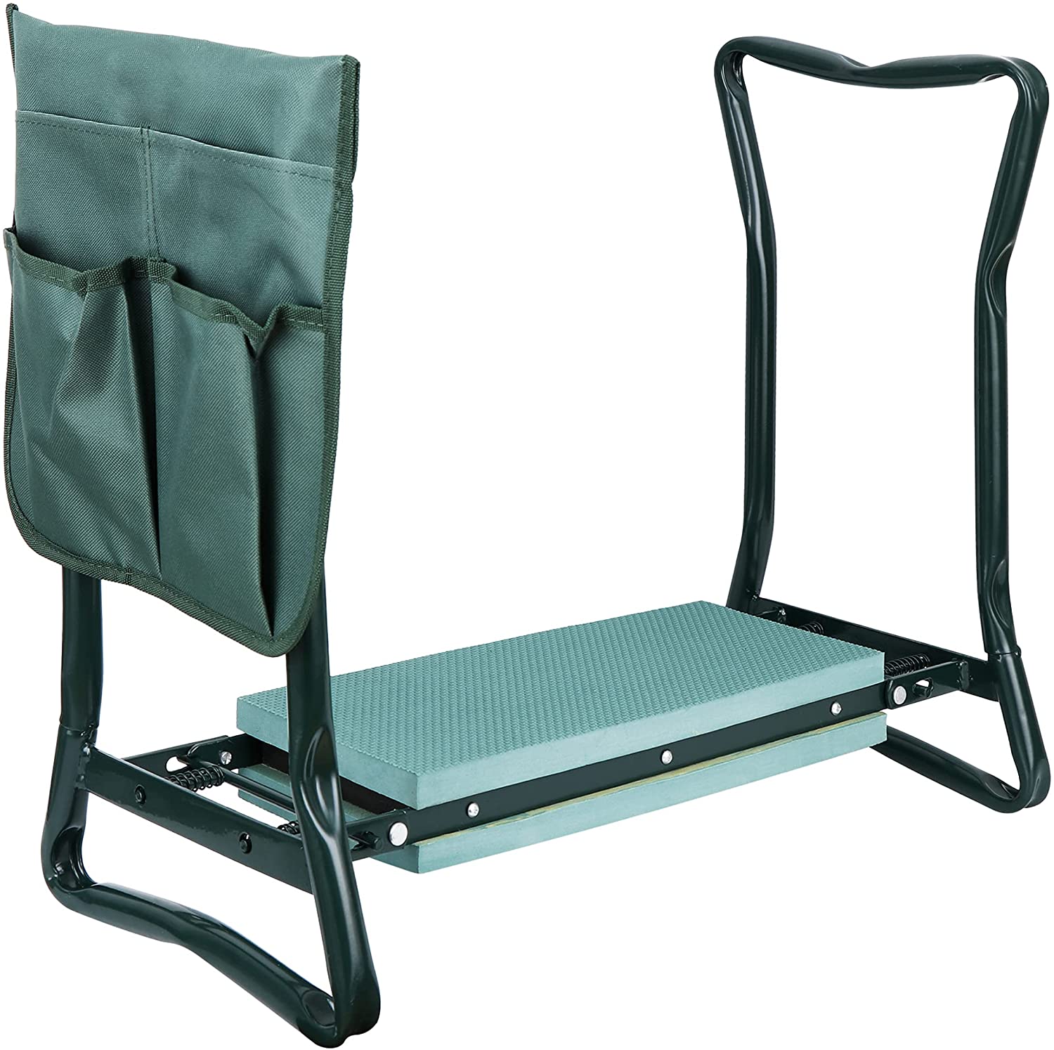 Garden Kneeler Bench Kneeling Cushioned Steel Seat Portable Kneeling ...