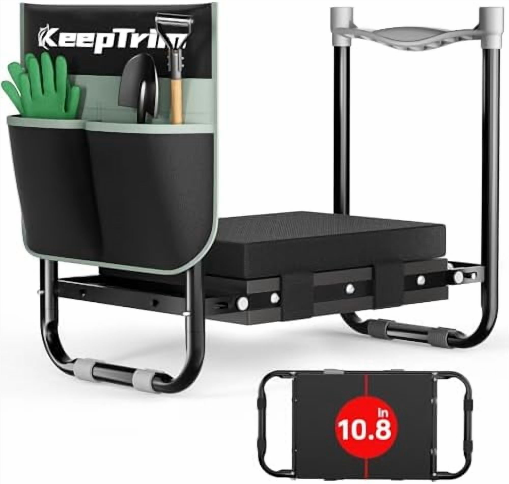 Garden Kneeler and Seat, Foldable Ergonomic Kneeling Bench with Tool ...
