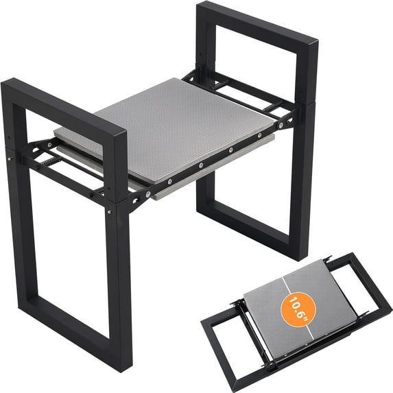 Garden Kneeler and Seat Heavy Duty 500lbs, Anti-Tip Gardening Stools with 10.5” Widen Kneeling Pad for Seniors Gardeners, 2 in 1 Bench Sitting