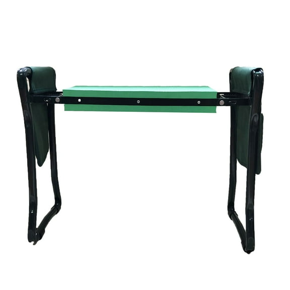 Garden Kneeler and Seat Stool Portable Foldable Garden Bench with Tool Pouch and Soft Kneeling Pad