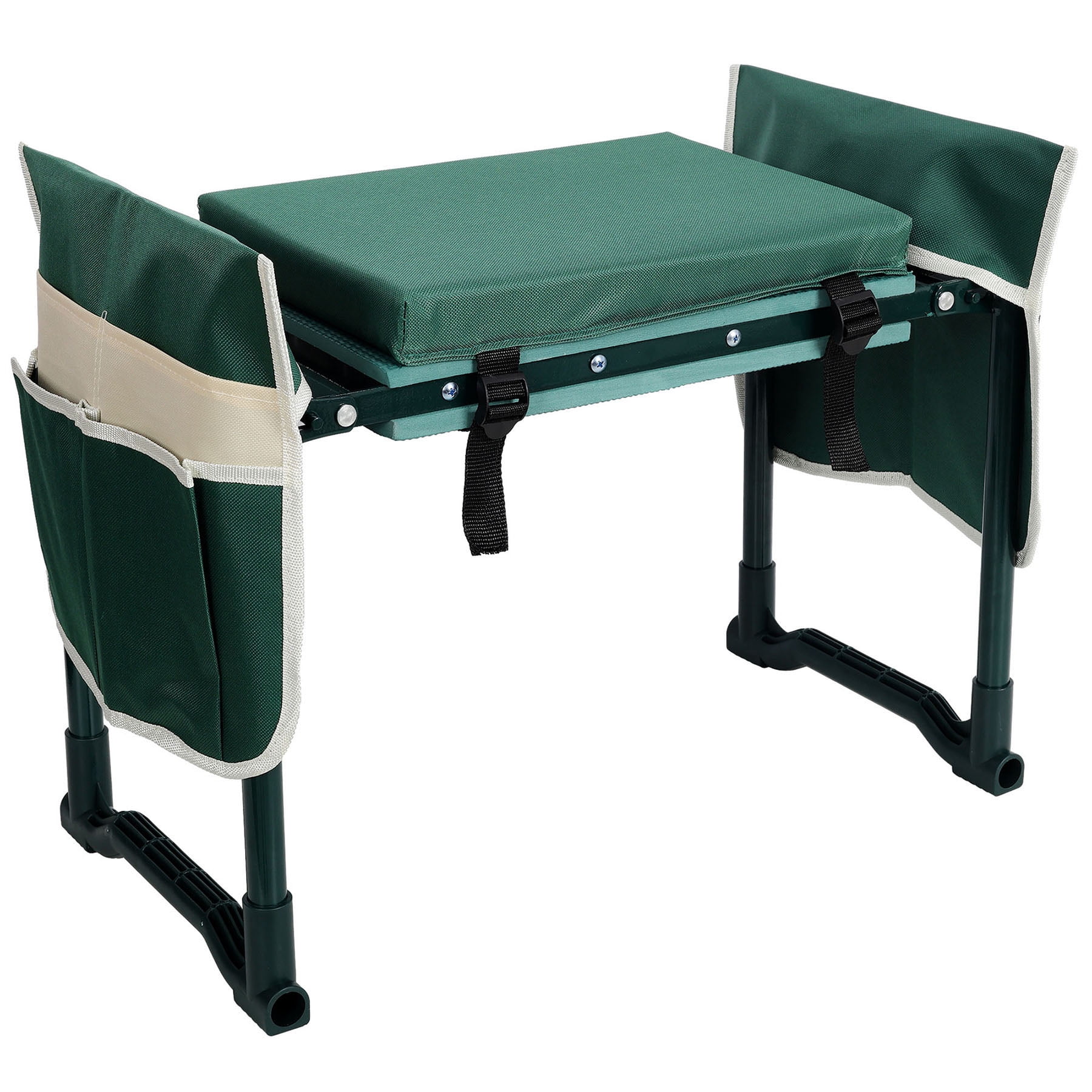 Garden Kneeler and Seat in Green with EVA Foam Pad, Heavy-Duty Steel Frame, Perfect for Gardening Enthusiasts
