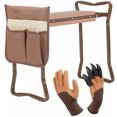 thumbnail image 1 of Garden Kneeler and Seat with Tool Pouch, Foldable Garden Bench with Soft EVA Foam Kneeling Pad & Gloves, 1 of 8