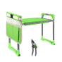 Garden Kneeler and Seat Heavy Duty with 10.2” Wider Soft Pad, Portable Folding Stool for Gardening with Extra Hand Pruner, Sturdy Garden Kneeling Bench for Senior Help Stand, Green