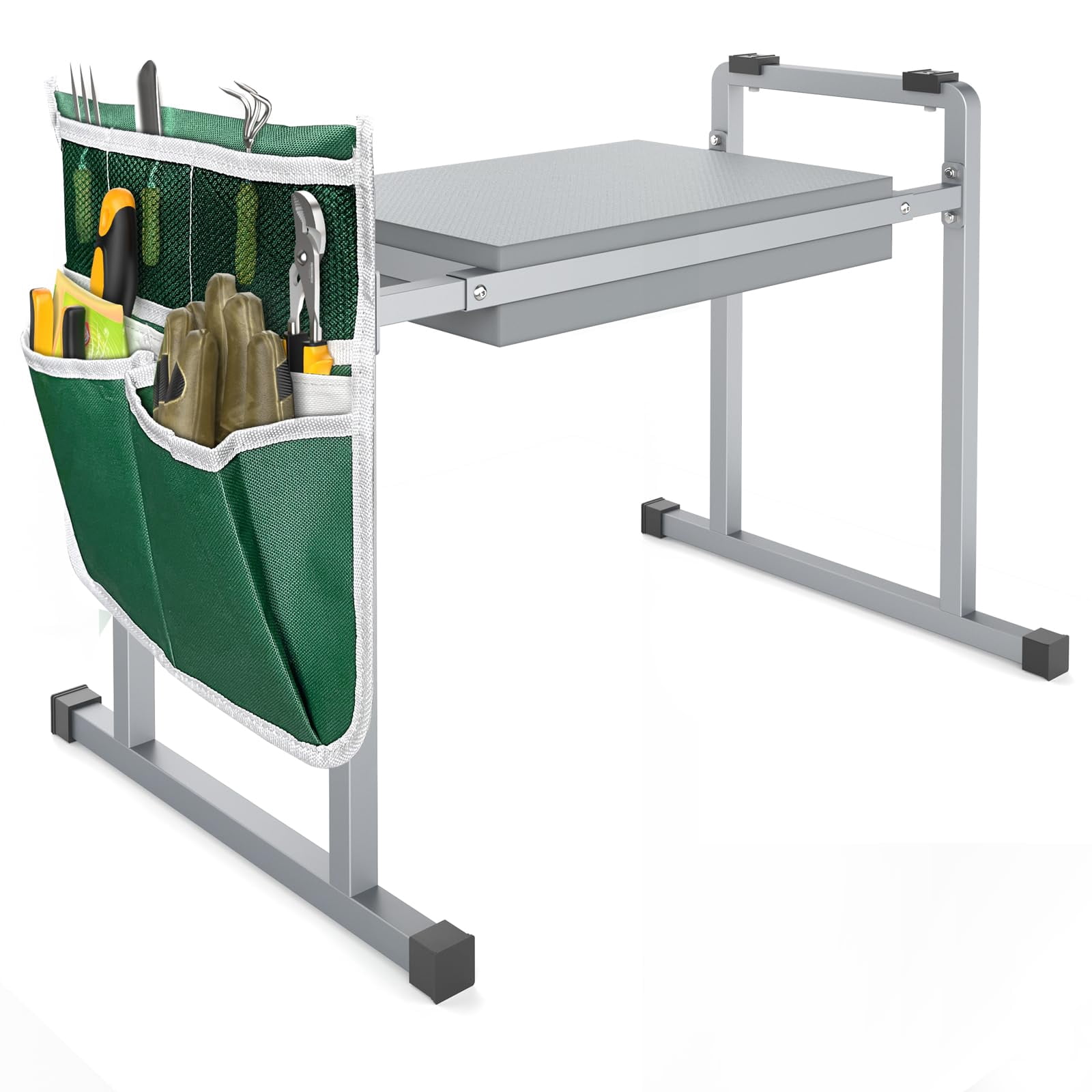Garden Kneelers Seat, Stable and Save Anti-Tipping Design  Wider Garden Kneeler and Seat with Handle, Heavy Duty Gardening Stool for Seniors, Gardening Weeding Bench for Gardeners Parents - Green