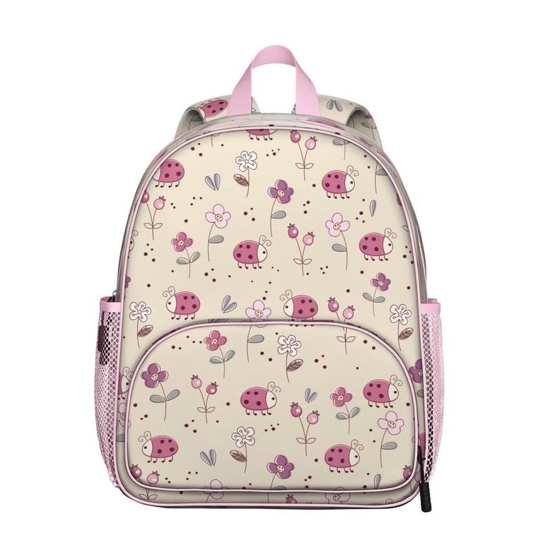 Garden Ladybug Student Backpack – Nature Insect Cartoon Print With