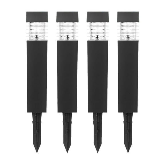 4-Pack Mini Solar Garden Lights with Grounded Plug for Outdoor 4PCS