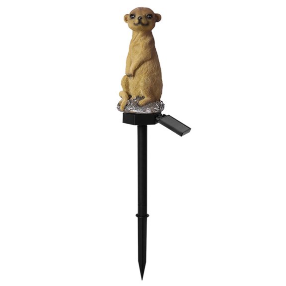 Garden Lamps Meerkats Garden Ornament Solar Powered Light Solar Meerkats Garden Statue with LED Light Resin Figurine