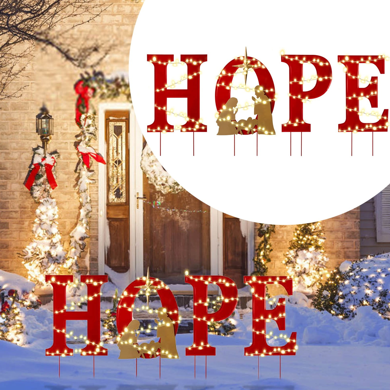 Garden for Large for Christmas Lights Outdoor Metal for Signs Address